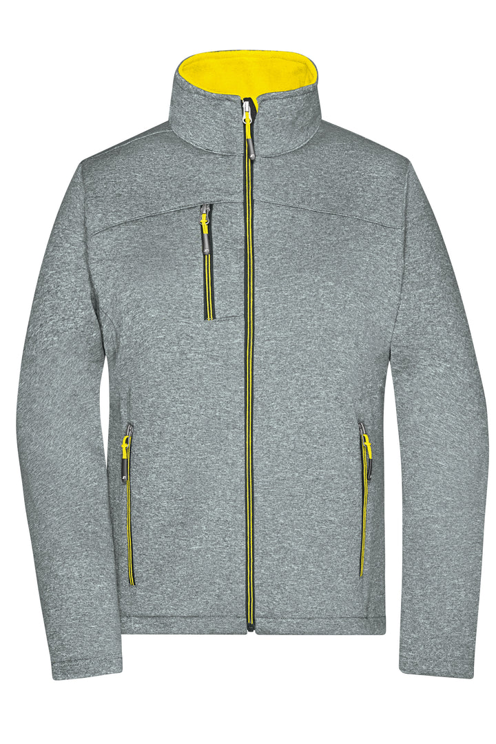 Ladies' Softshell Jacket - dark-melange/yellow