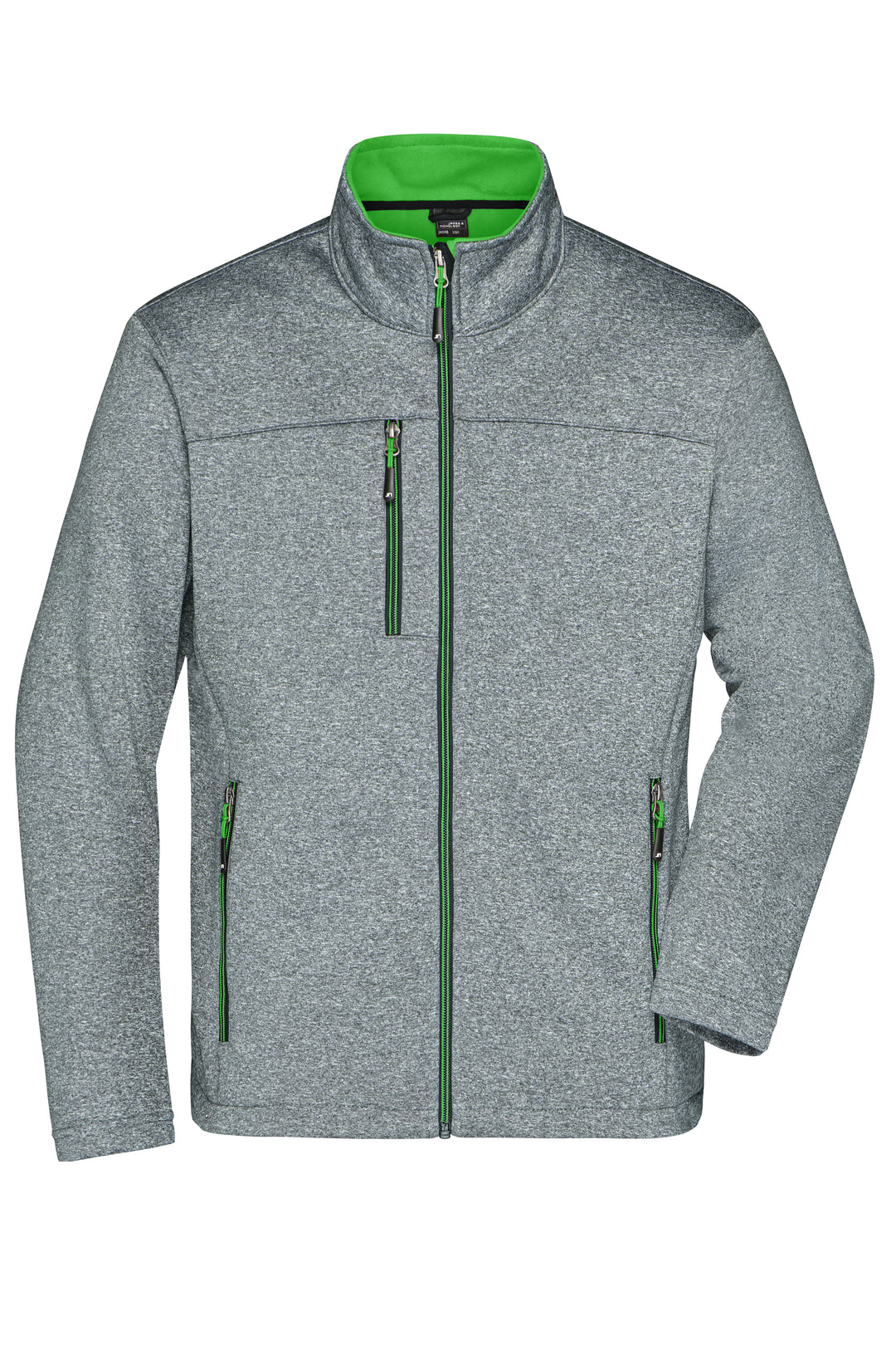 Men's Softshell Jacket - dark-melange/green