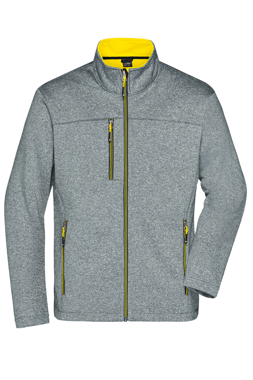 Men's Softshell Jacket - dark-melange/yellow