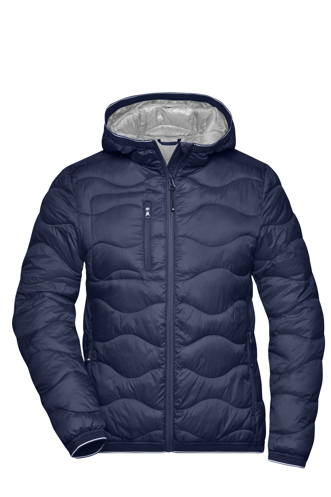 Ladies' Padded Jacket - navy/silver