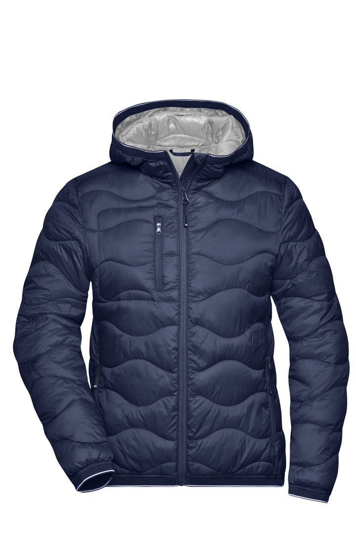Ladies' Padded Jacket - navy/silver