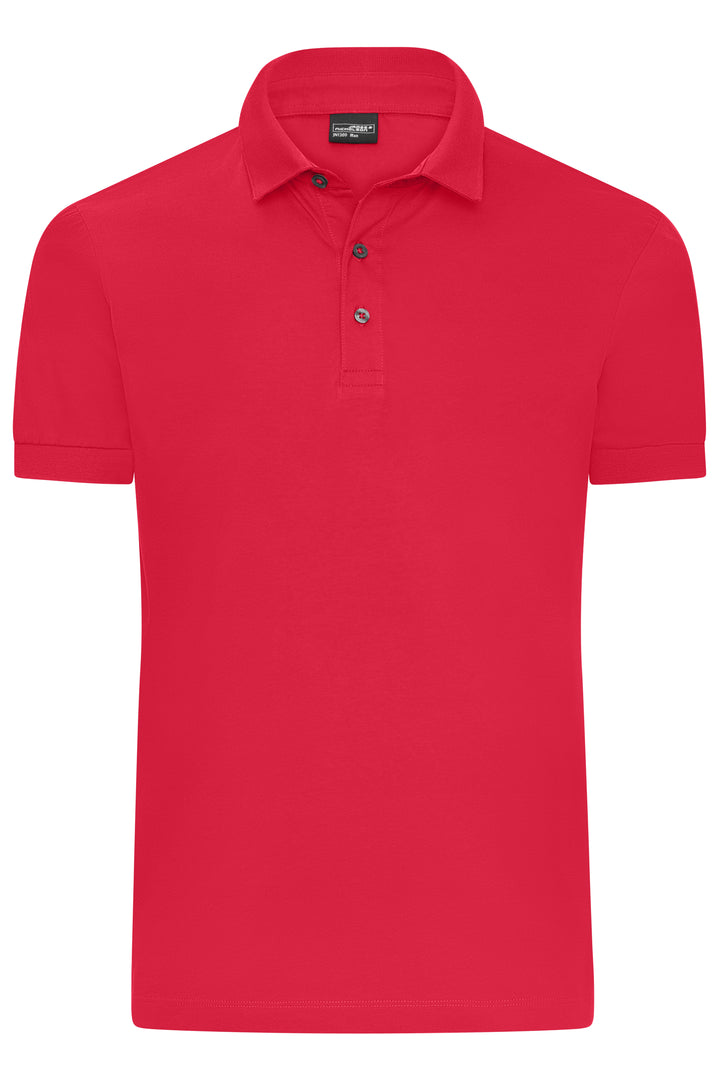 Men's Mercerised Polo - light-red