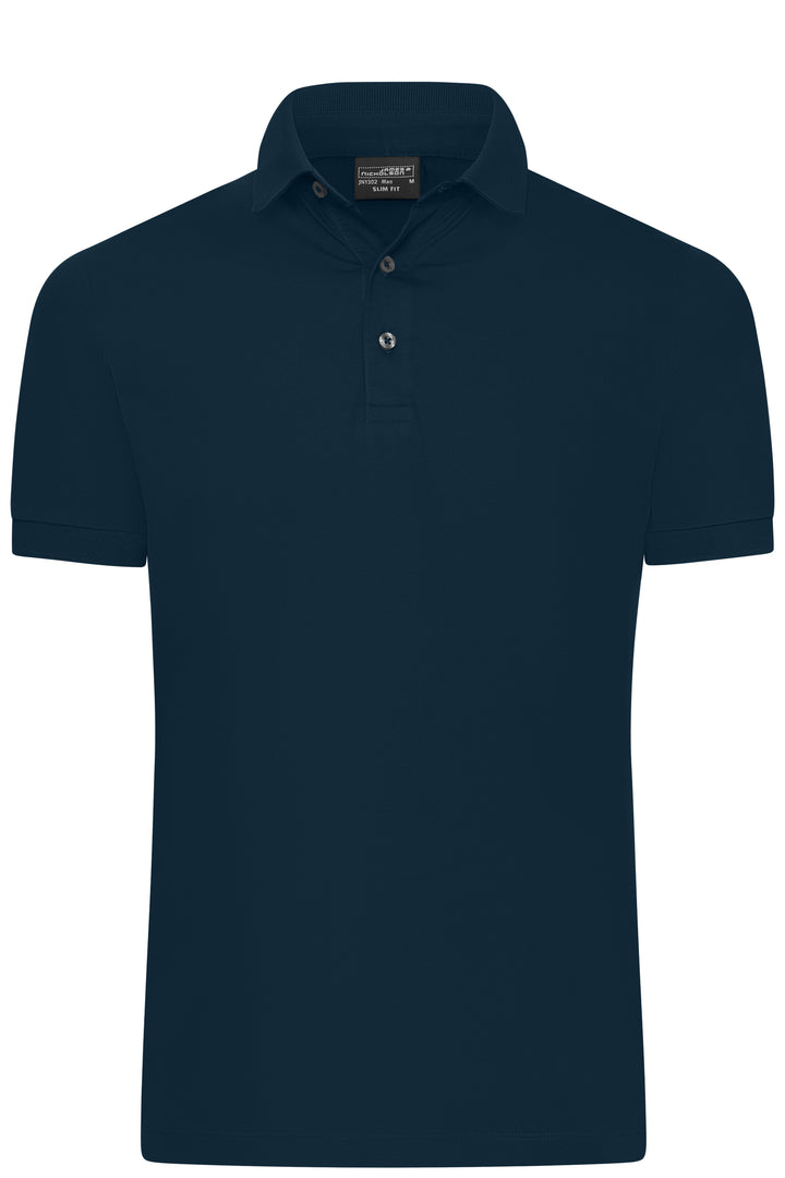 Men's Mercerised Polo Slim Fit - navy