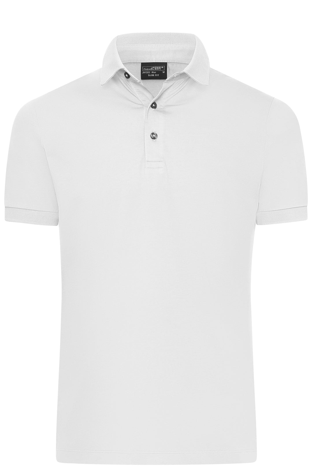 Men's Mercerised Polo Slim Fit - white