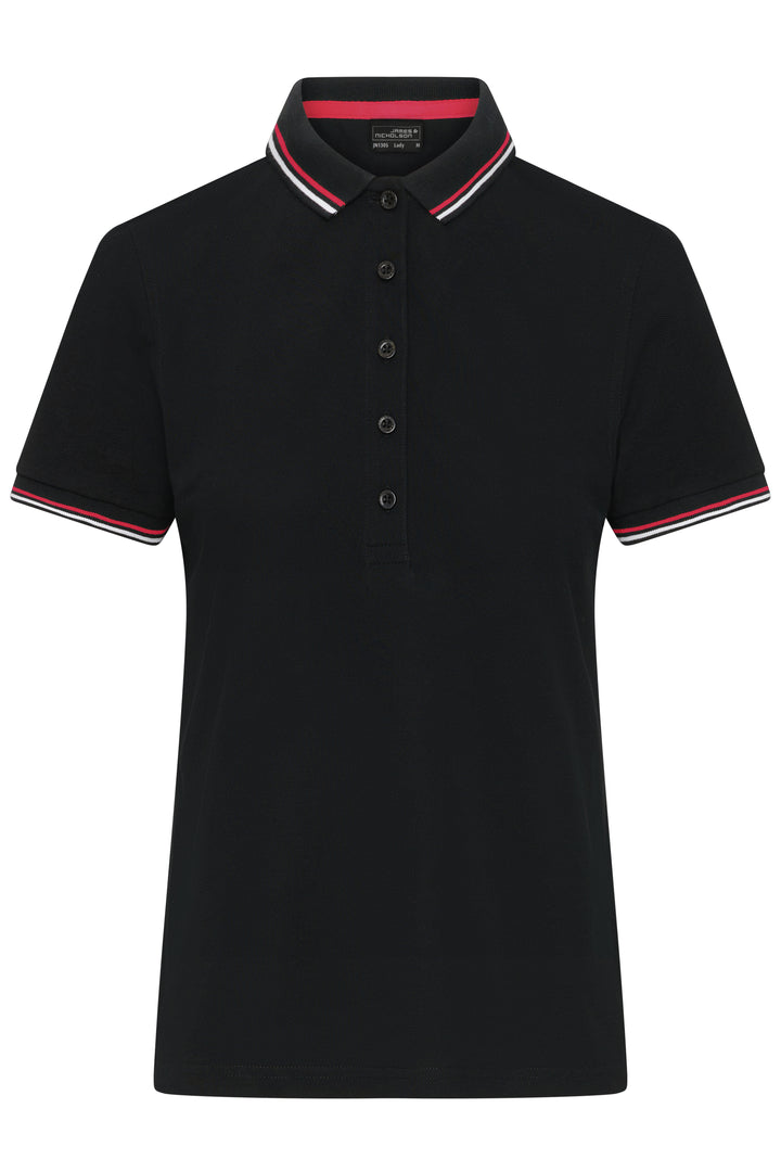 Ladies' Polo - black/white/red