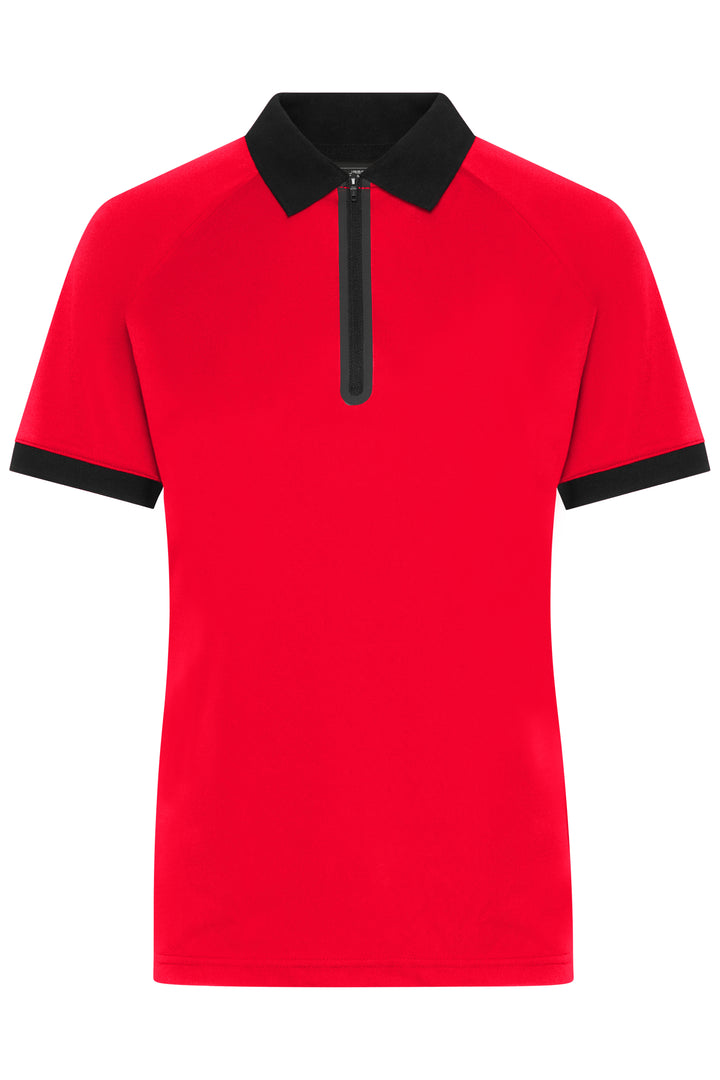 Ladies' Zip-Polo - light-red/black