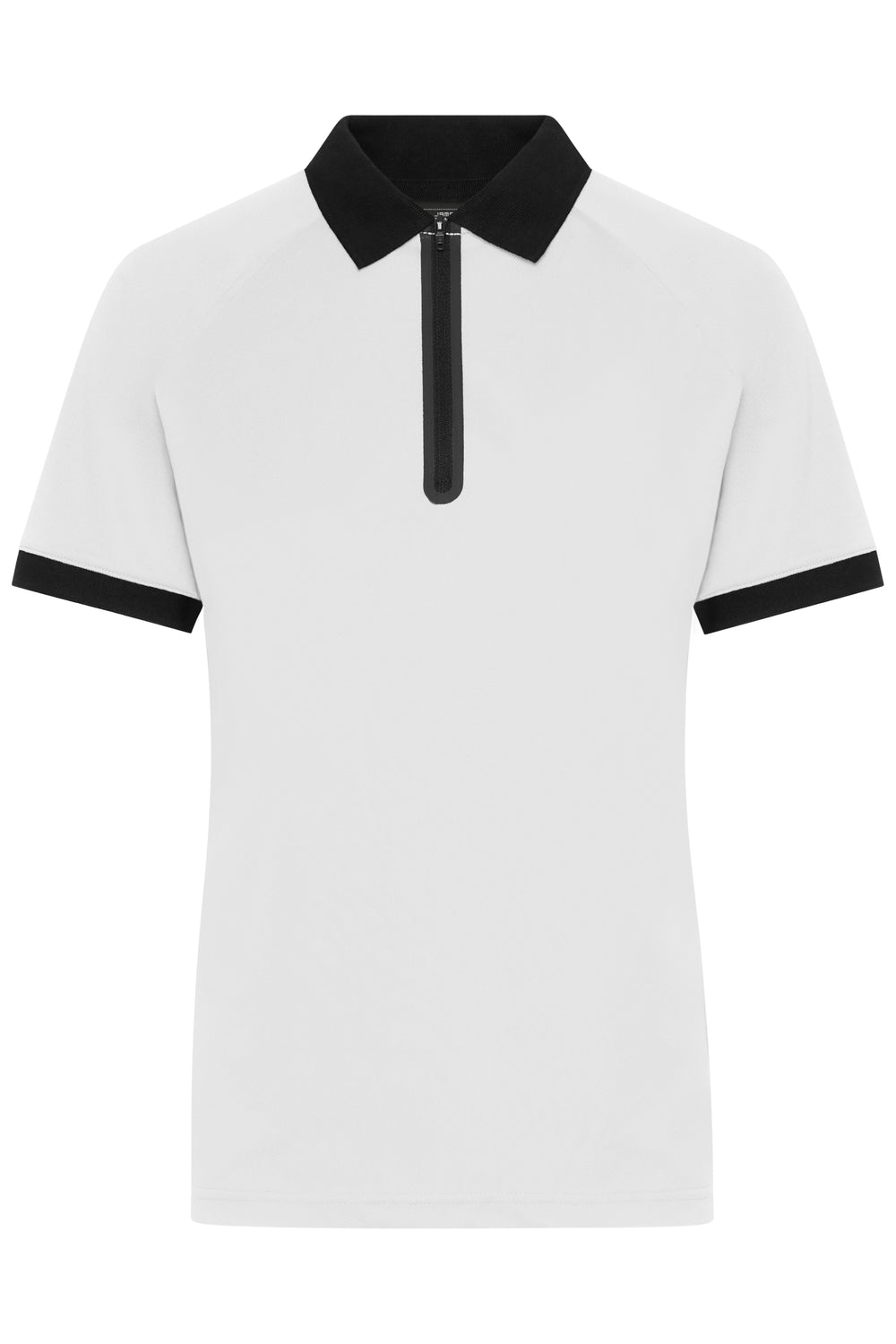 Ladies' Zip-Polo - white/black