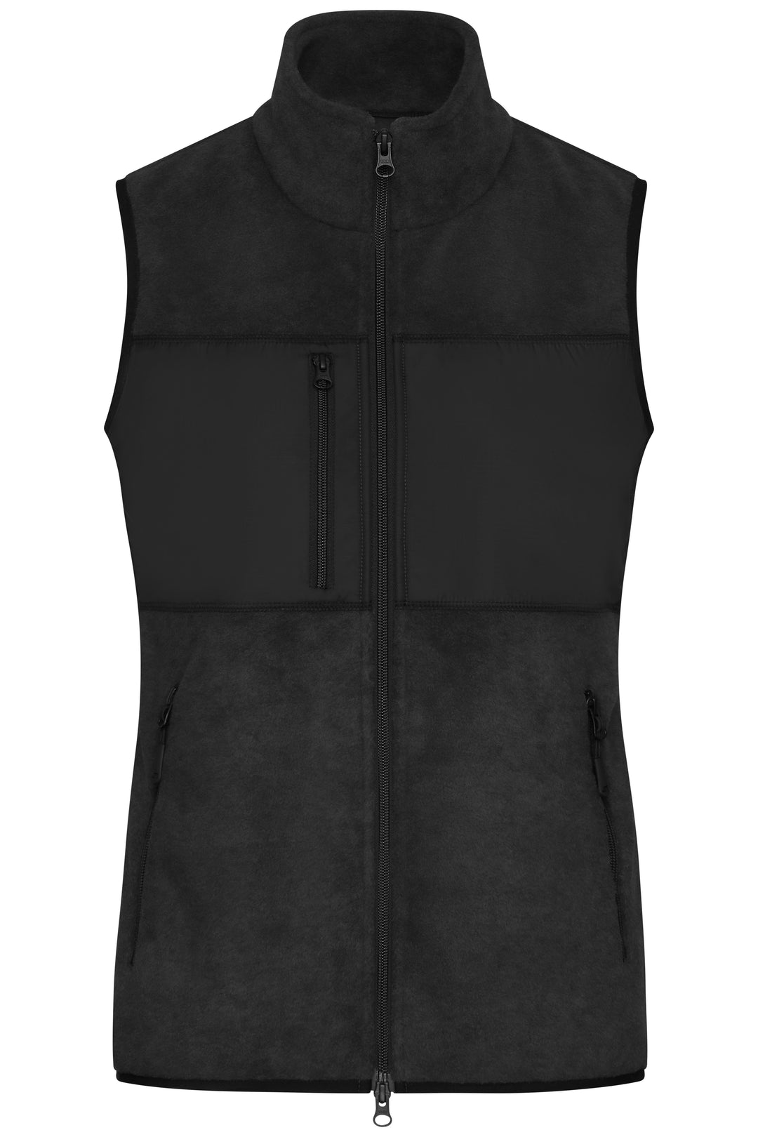 Ladies' Fleece Vest - black/black