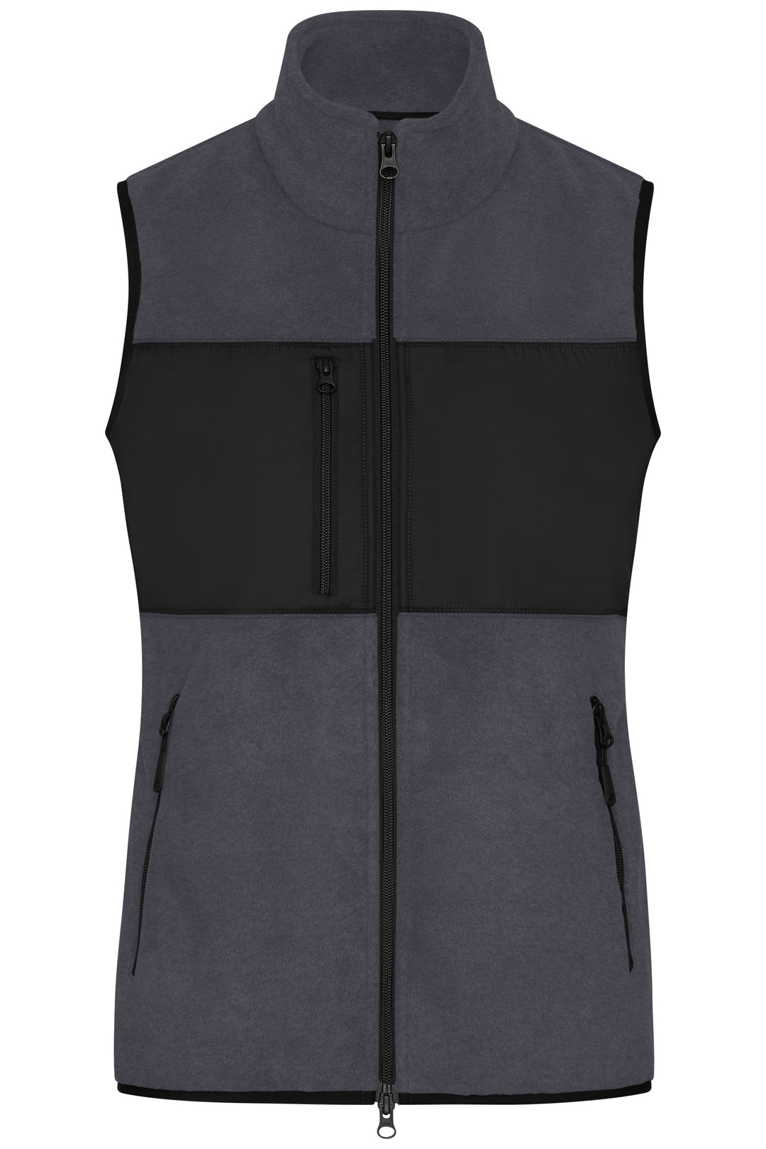 Ladies' Fleece Vest - carbon/black