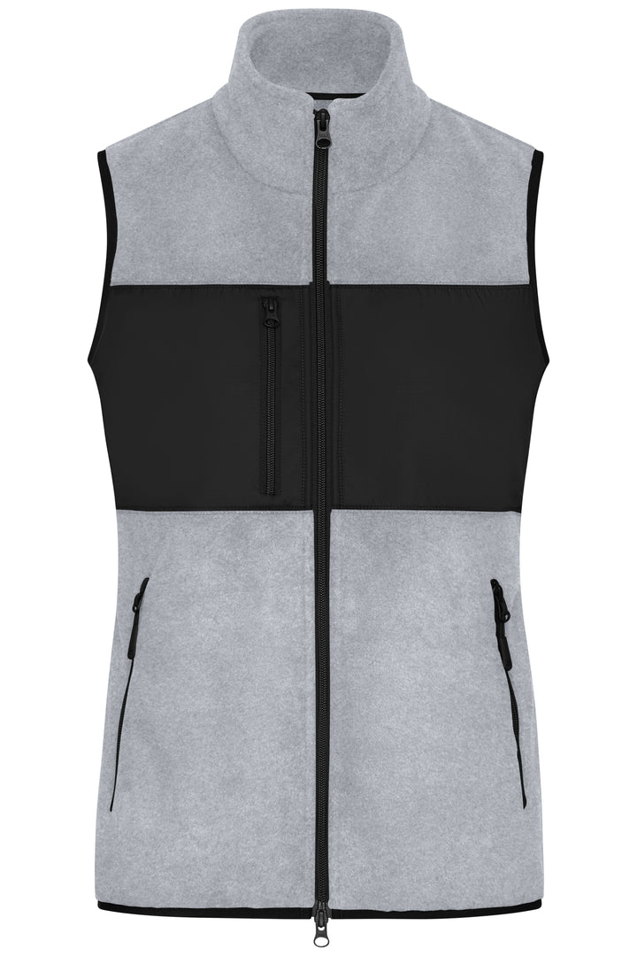 Ladies' Fleece Vest - light-melange/black