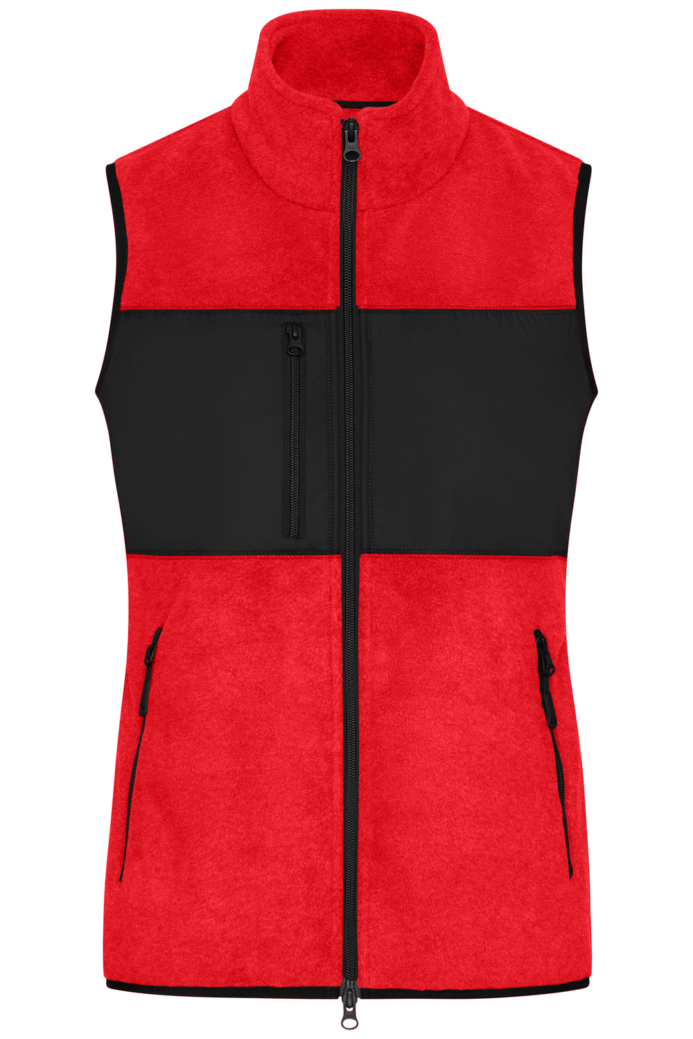 Ladies' Fleece Vest - red/black