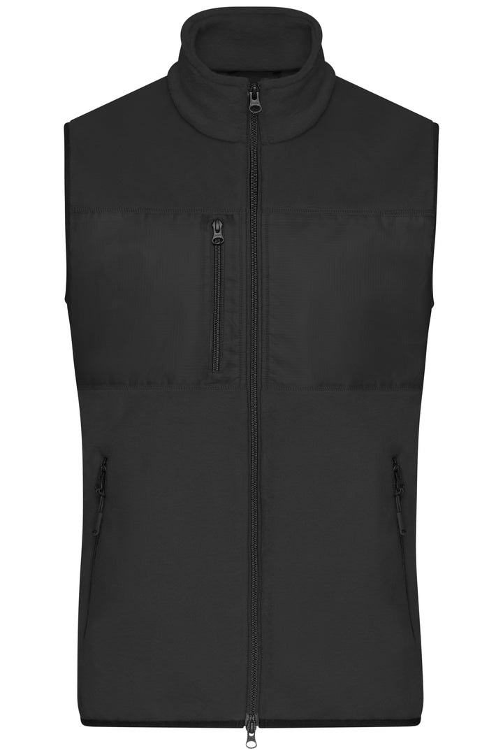 Men's Fleece Vest - black/black