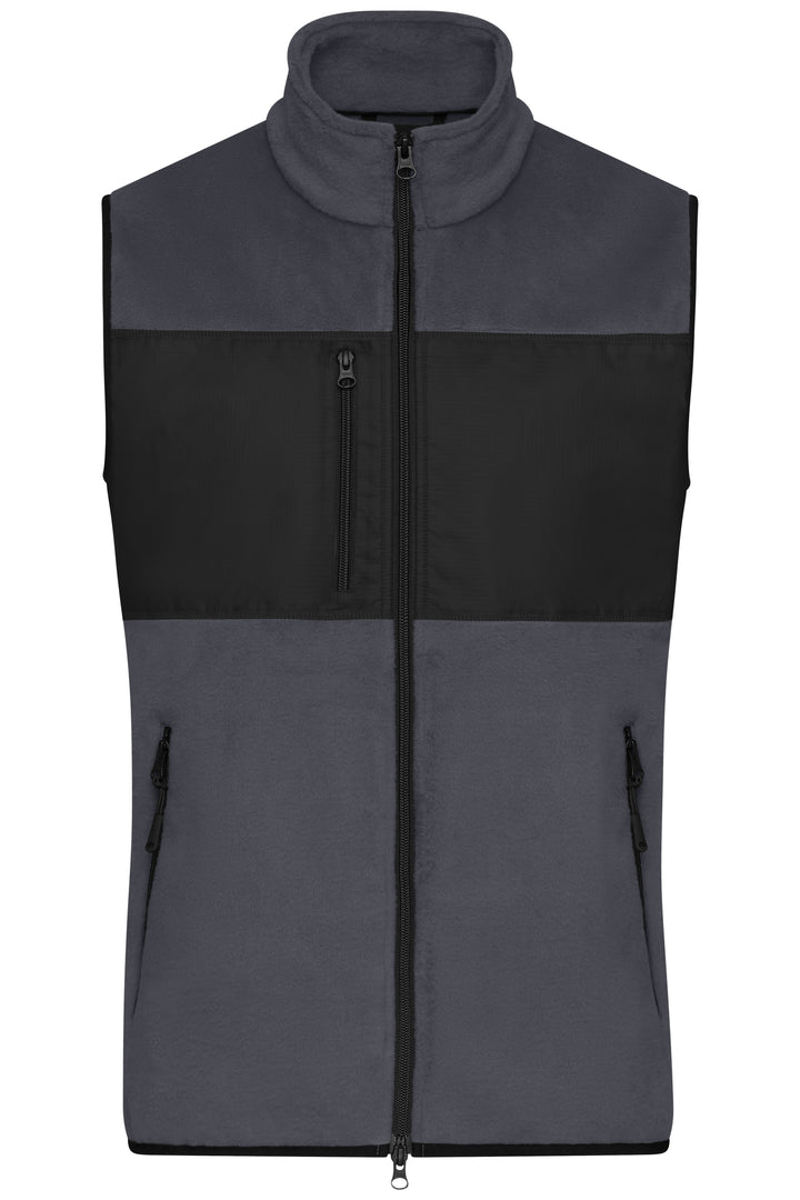Men's Fleece Vest - carbon/black