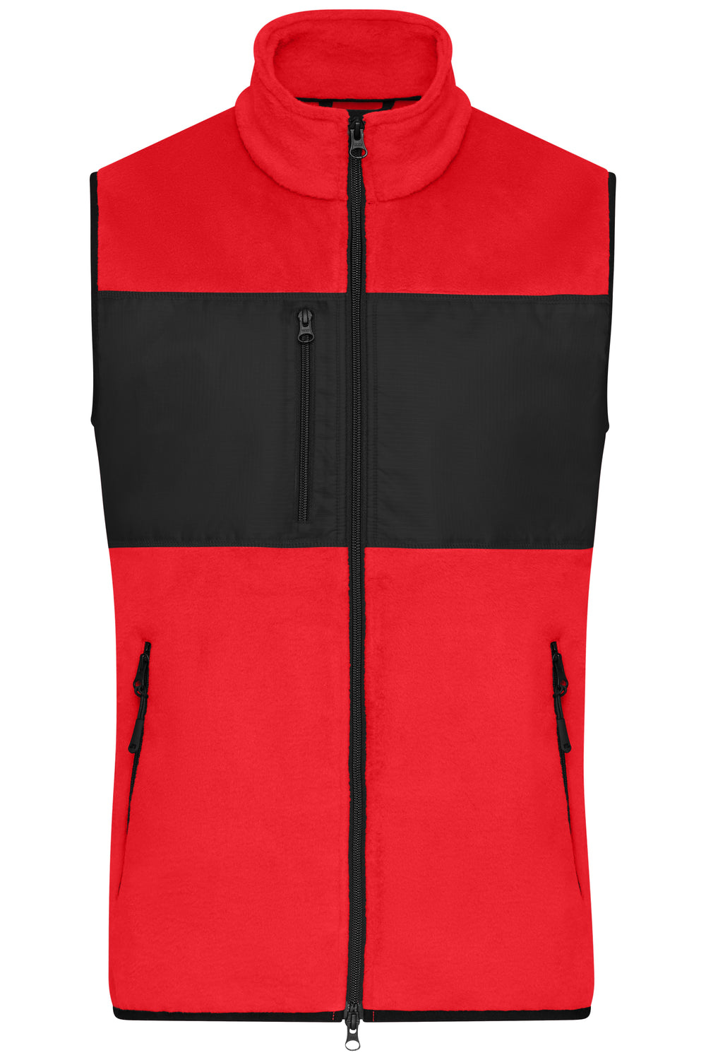 Men's Fleece Vest - red/black