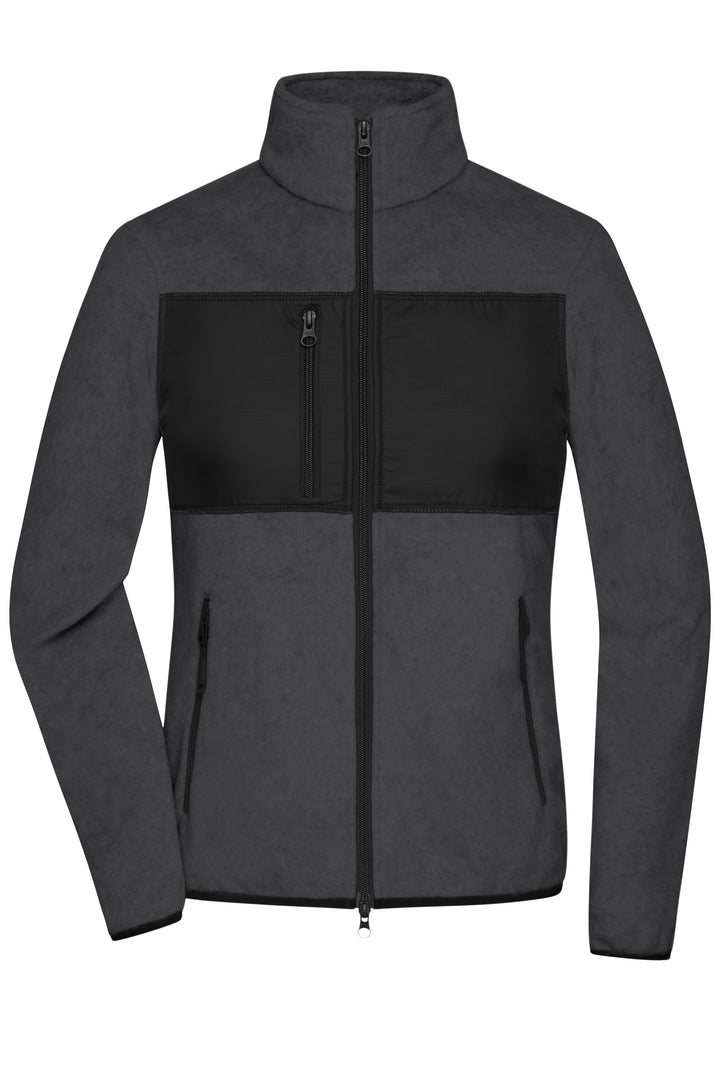 Ladies' Fleece Jacket - dark-melange/black
