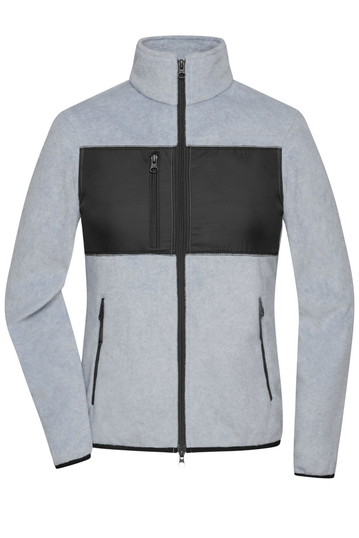 Ladies' Fleece Jacket - light-melange/black