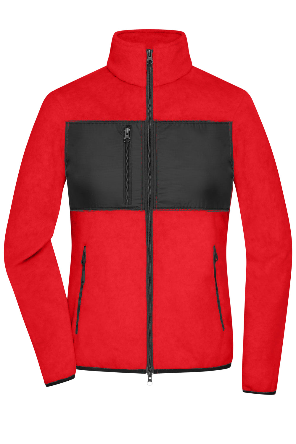 Ladies' Fleece Jacket - red/black