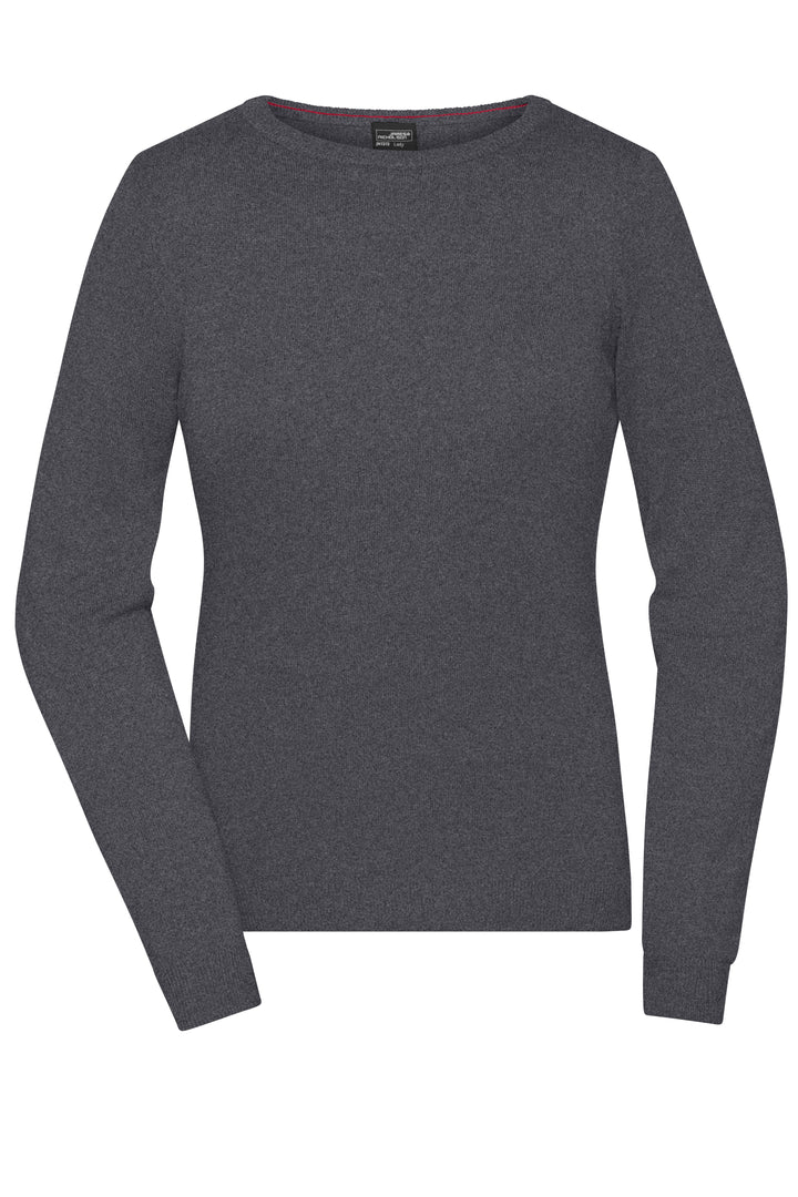 Ladies' Round-Neck Pullover - anthracite-melange