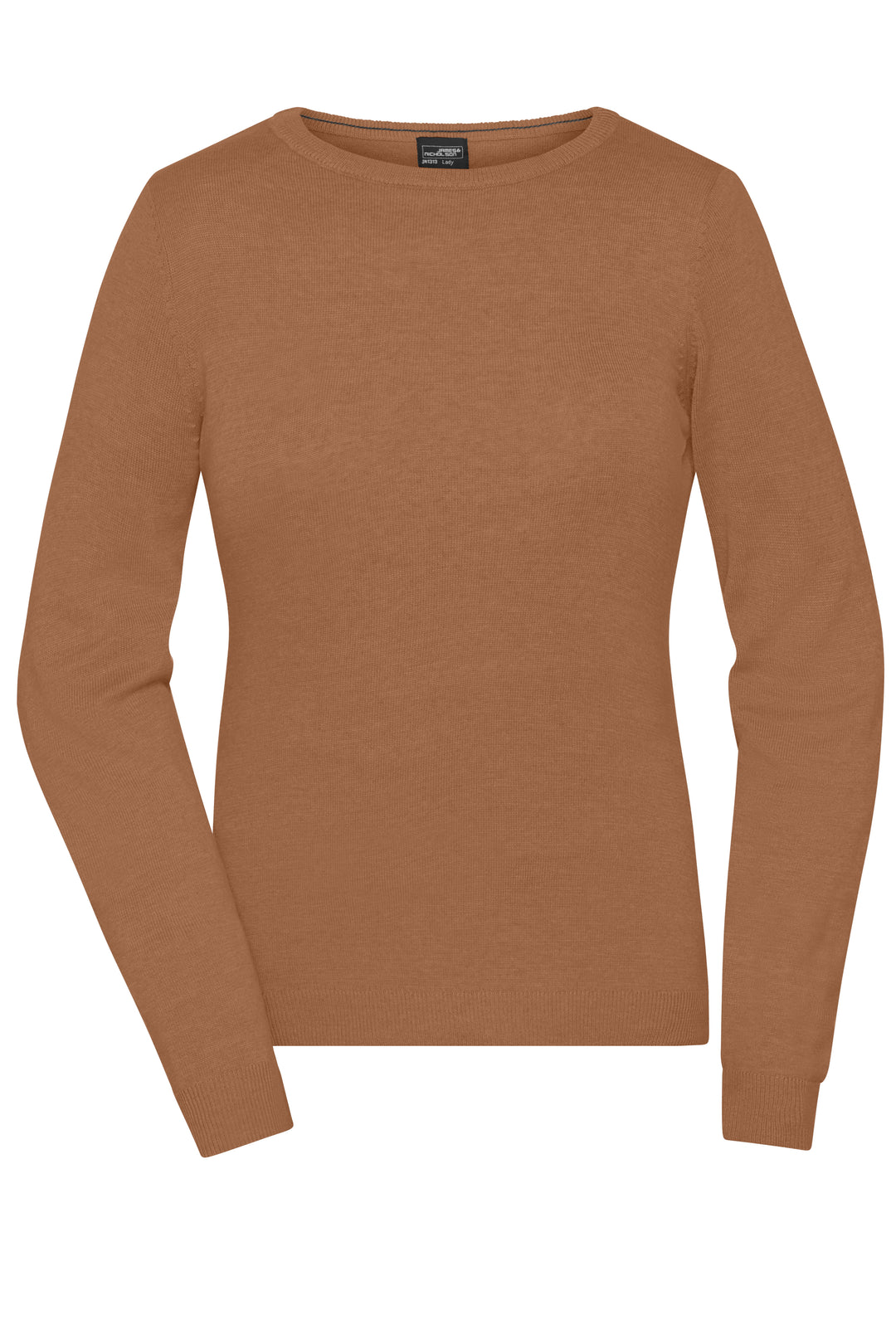 Ladies' Round-Neck Pullover - camel