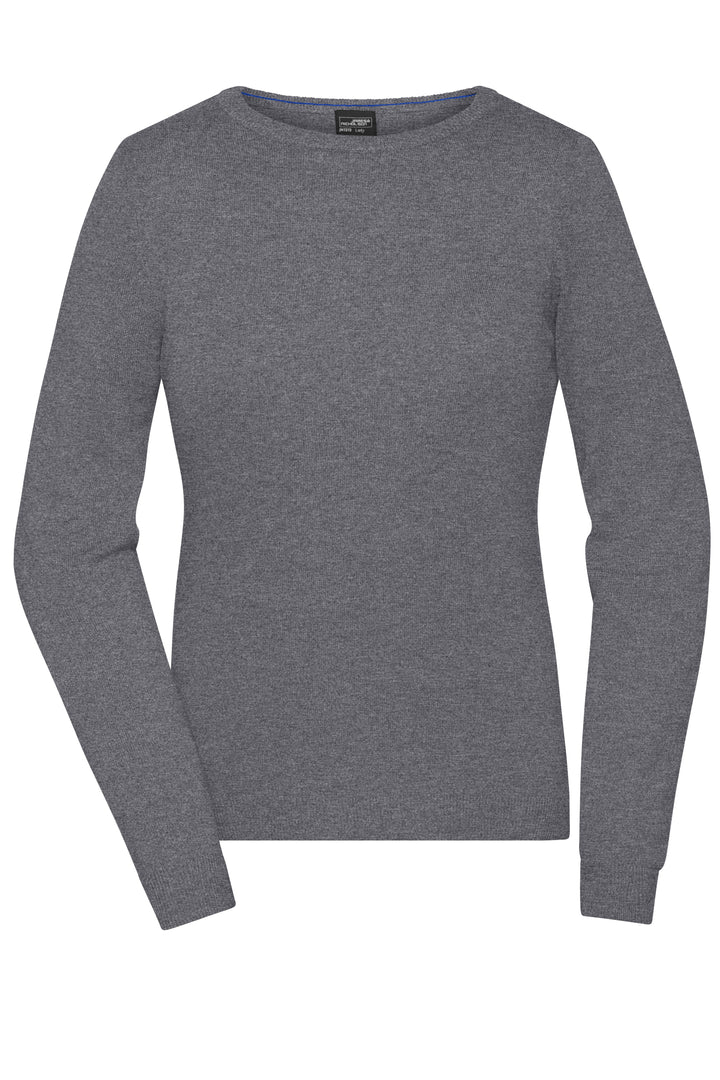 Ladies' Round-Neck Pullover - grey-heather
