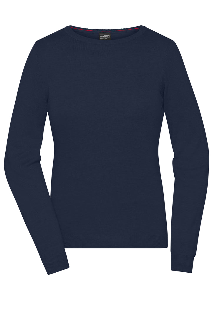 Ladies' Round-Neck Pullover - navy