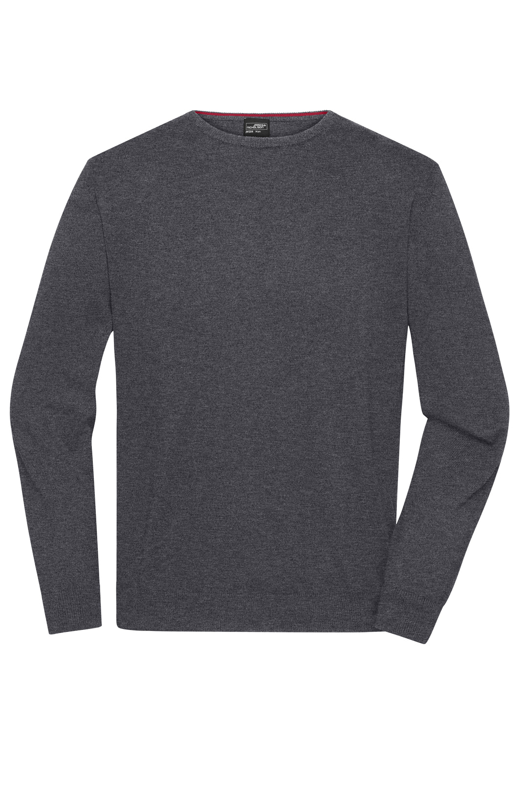 Men's Round-Neck Pullover - anthracite-melange
