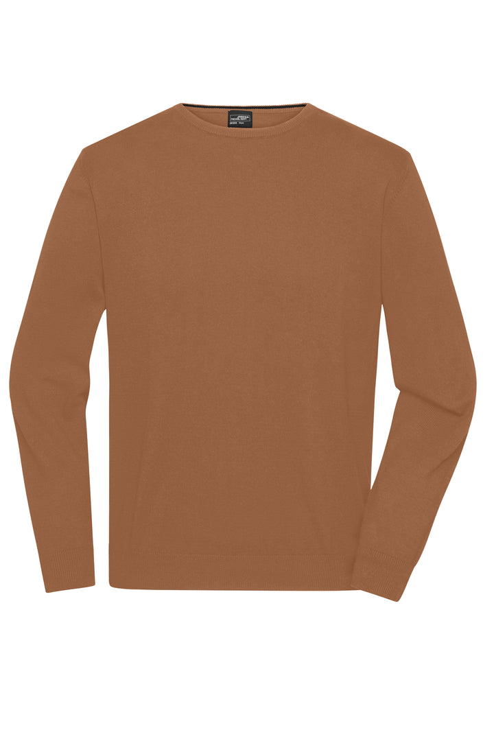 Men's Round-Neck Pullover - camel
