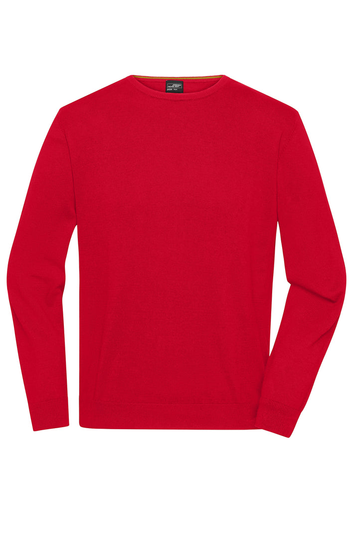 Men's Round-Neck Pullover - red