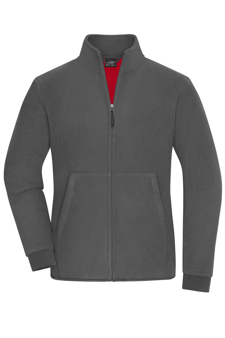 Ladies' Bonded Fleece Jacket - carbon/red