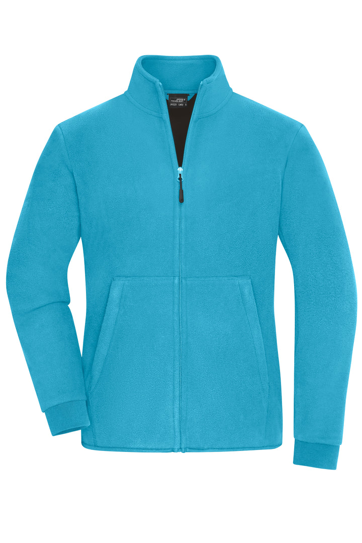 Ladies' Bonded Fleece Jacket - turquoise/dark-grey