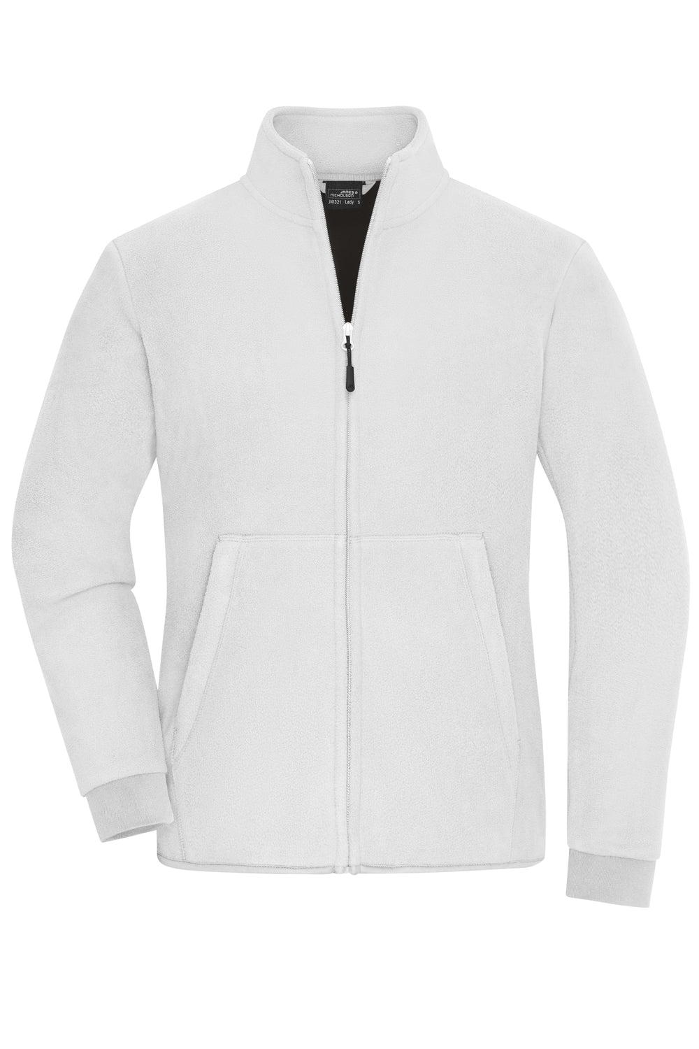 Ladies' Bonded Fleece Jacket - white/dark-grey
