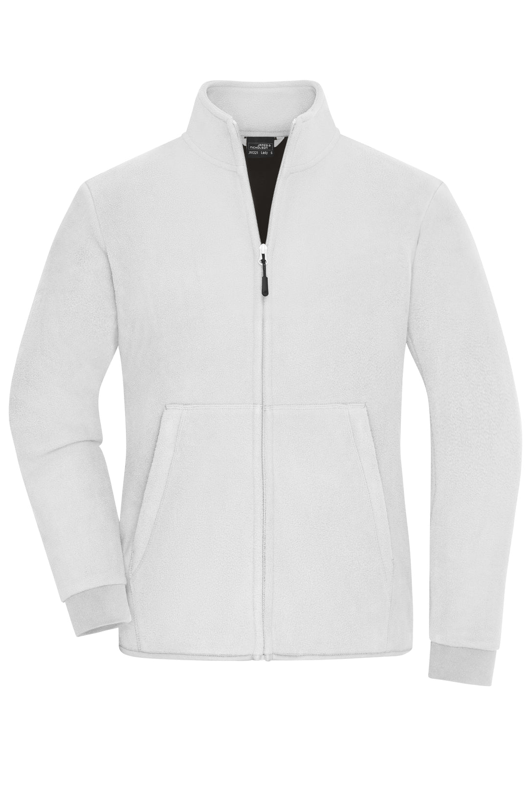 Ladies' Bonded Fleece Jacket - white/dark-grey