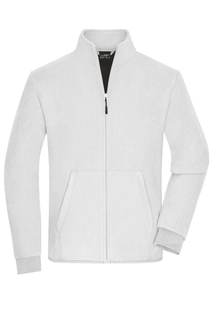 Men's Bonded Fleece Jacket - white/dark-grey