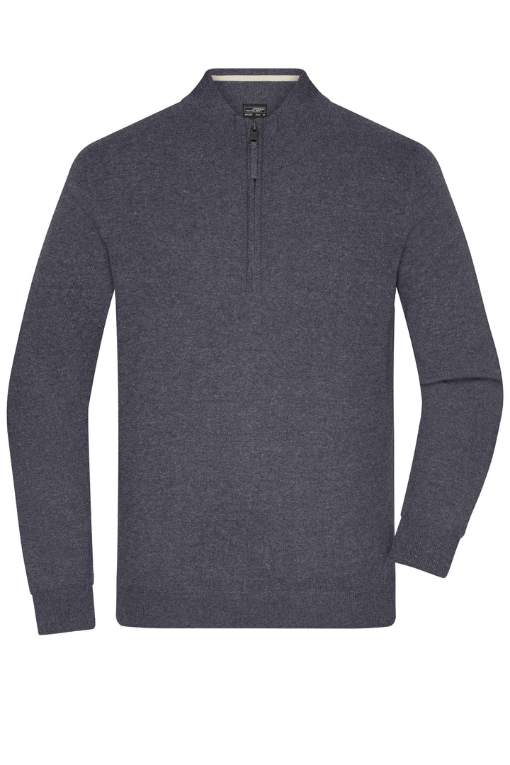 Men's Half-Zip Troyer - anthracite-melange