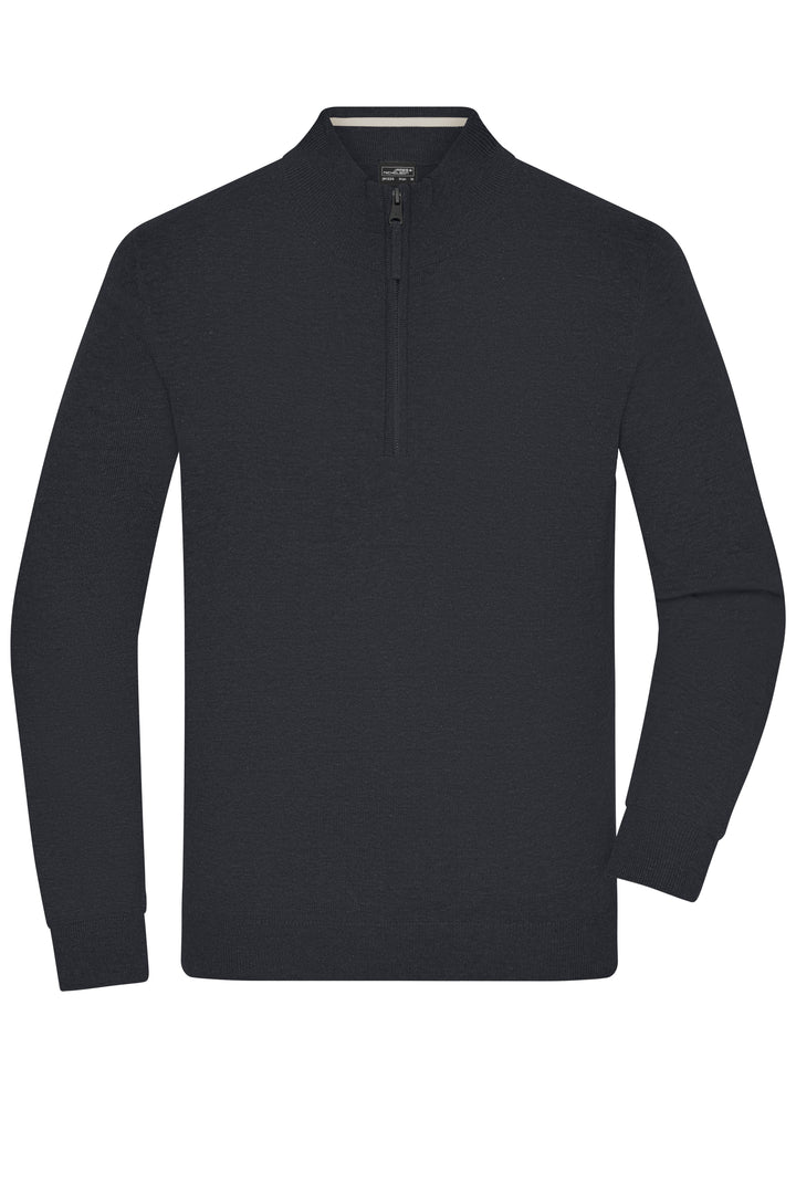 Men's Half-Zip Troyer - black