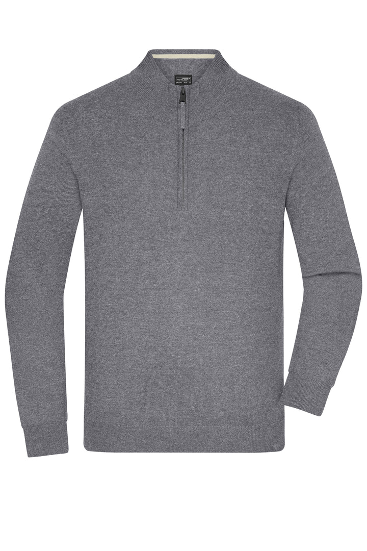 Men's Half-Zip Troyer - grey-heather