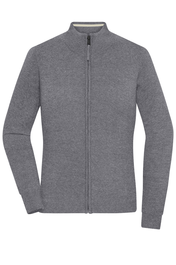 Ladies' Zip-Cardigan - grey-heather