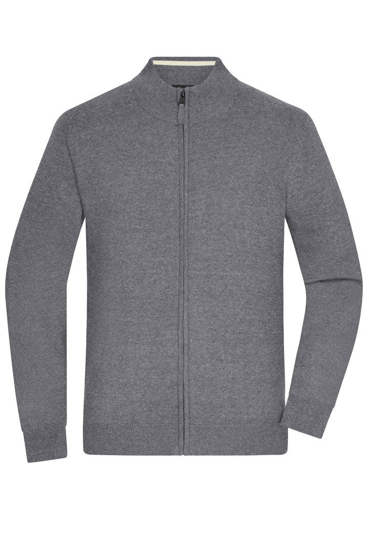 Men's Zip-Cardigan - grey-heather