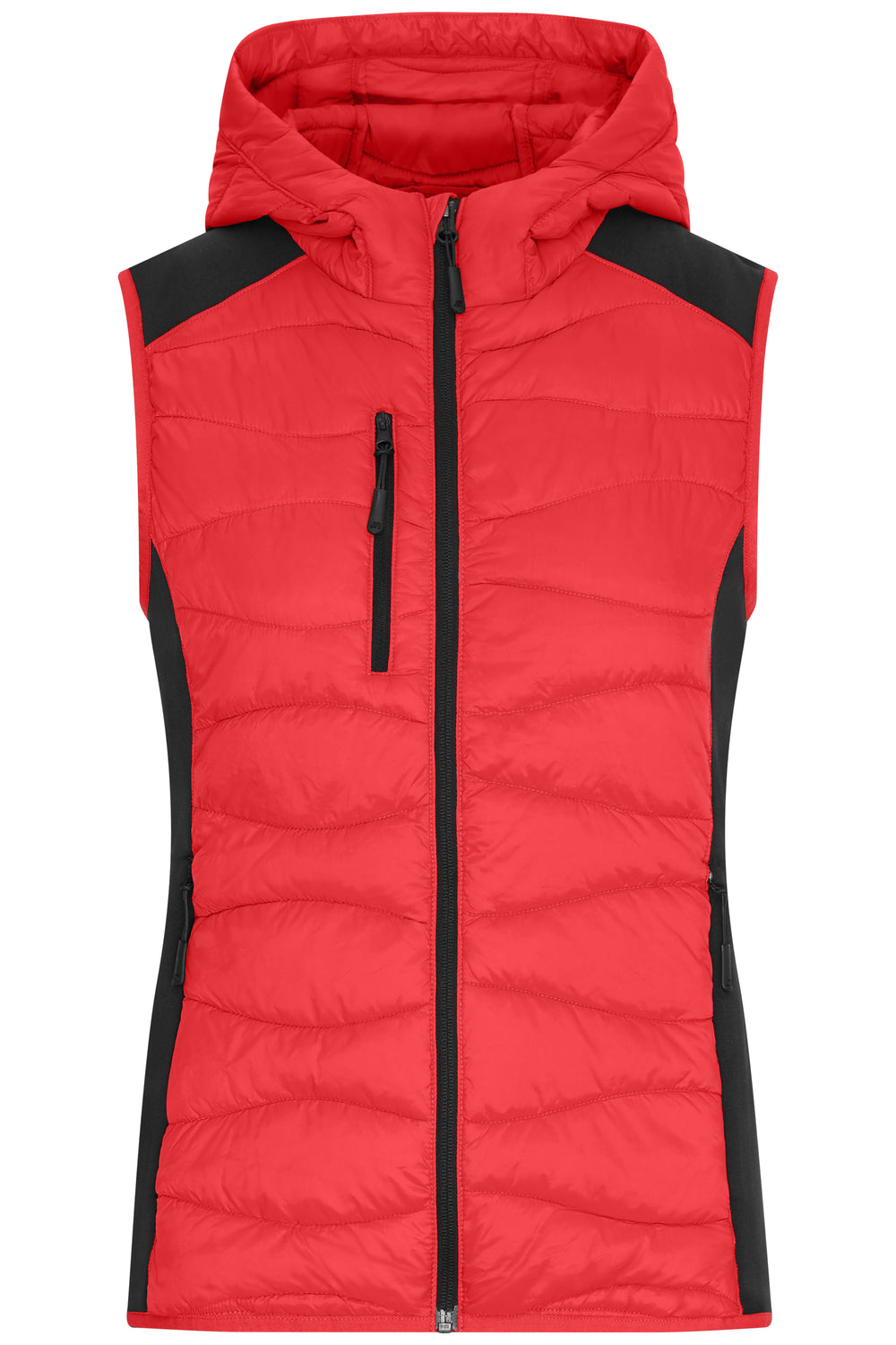 Ladies' Hybrid Vest - red/black