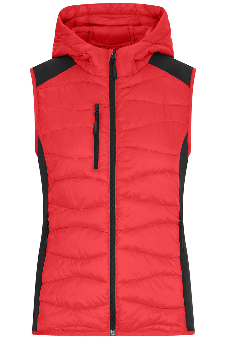 Ladies' Hybrid Vest - red/black