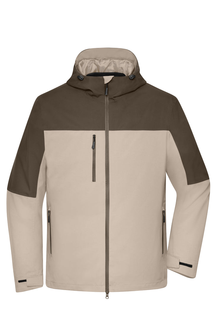 Men's 3-in-1-Jacket GRS - sandstone/muddy-brown