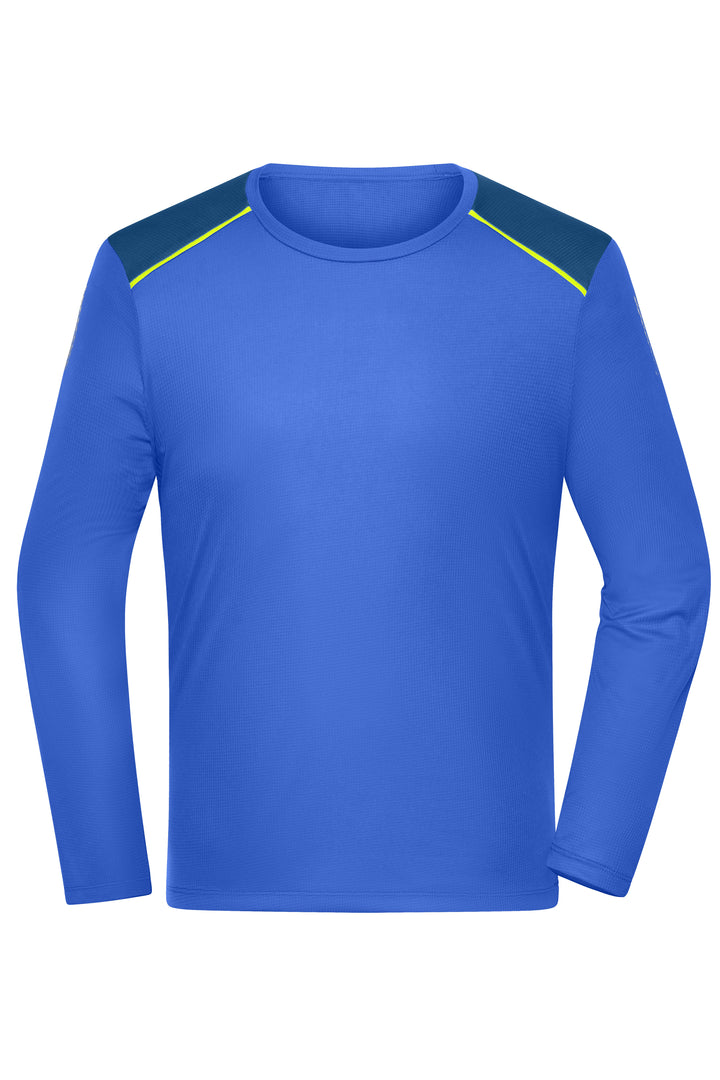 Men's Running Shirt Longsleeve GRS - peacock-blue