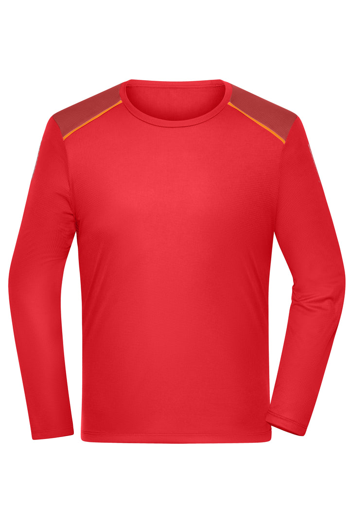 Men's Running Shirt Longsleeve GRS - spicy-orange