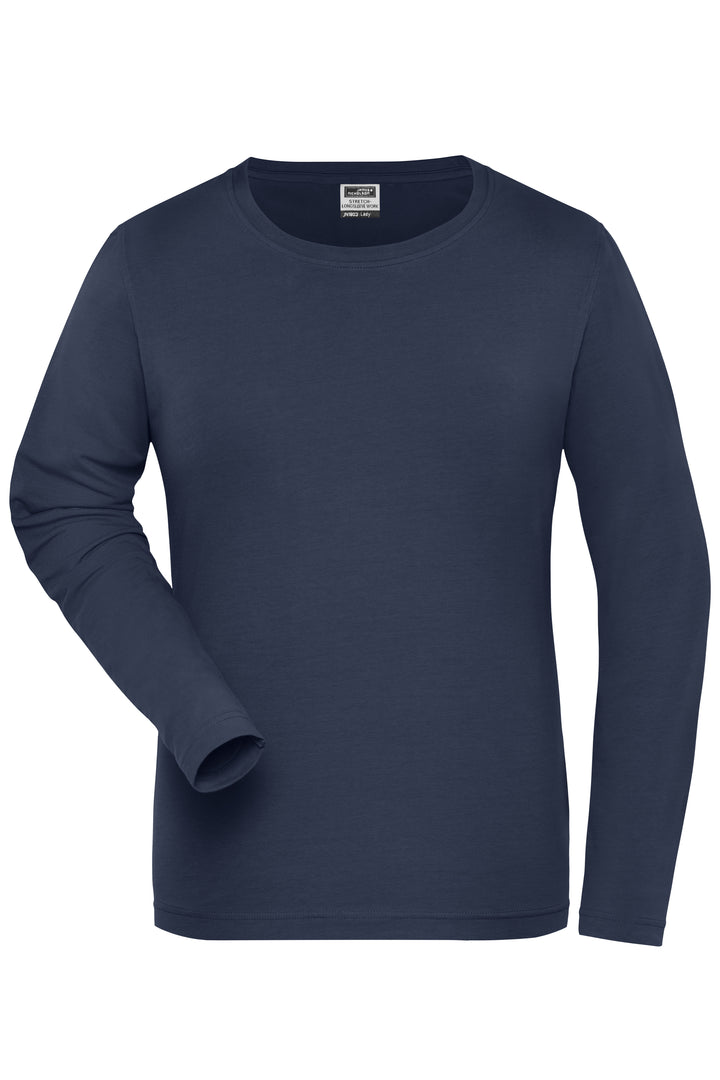 Ladies' ORGANIC Stretch-Longsleeve - navy