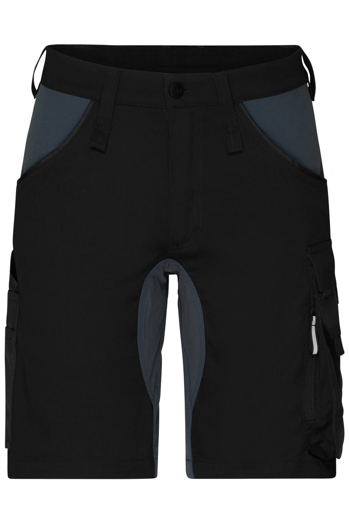 Workwear Stretch-Bermuda Slim Line - black/carbon