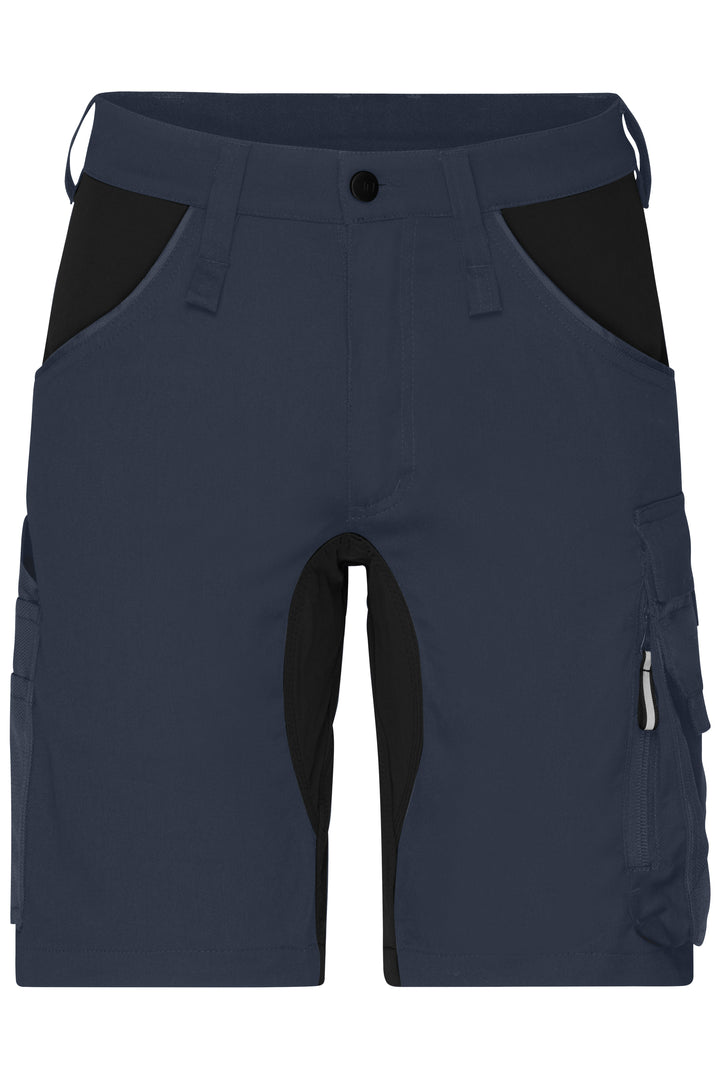Workwear Stretch-Bermuda Slim Line - carbon/black