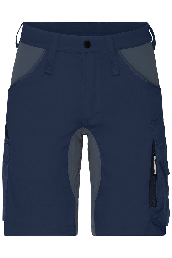 Workwear Stretch-Bermuda Slim Line - navy/carbon
