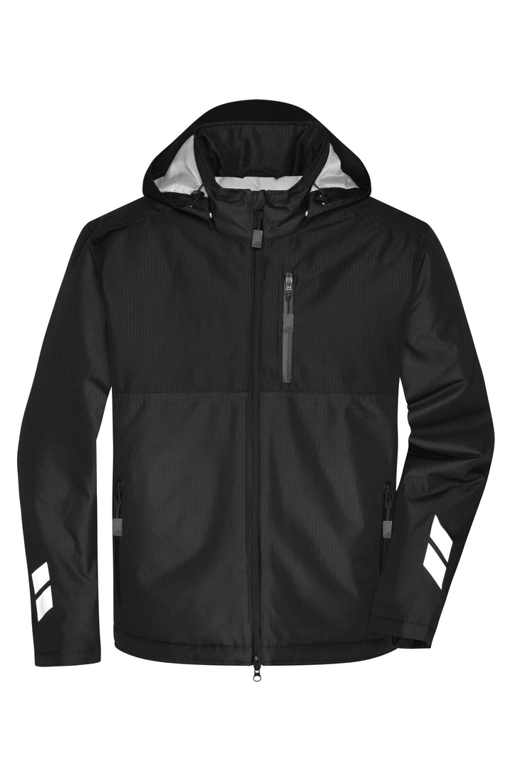 Padded Hardshell Workwear Jacket - black/black