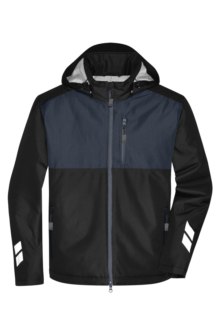 Padded Hardshell Workwear Jacket - black/carbon