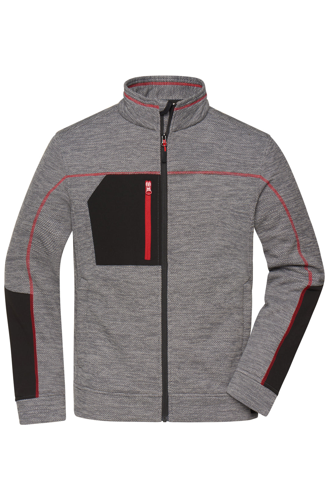 Men's Structure Fleece Jacket - carbon-melange/black/red